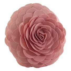 SARO LIFESTYLE Flower Design Poly Filled Throw Pillow, Rose, 13"