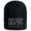 AC/DC BACK IN BLACK beanie hat