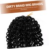 Healvian 2pcs Twisted Crochet Braiding Hair Wig Curly Braid Extensions
