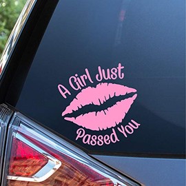 Sunset Graphics & Decals A Girl Just Passed You Lips Decal Vinyl Car Sticker | Cars Trucks Vans Walls Laptop Computer | Light Pink | 5.5 inches | SGD000162
