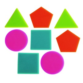 Textured Neon Geometric Shapes for Infants and Toddlers Set of 8