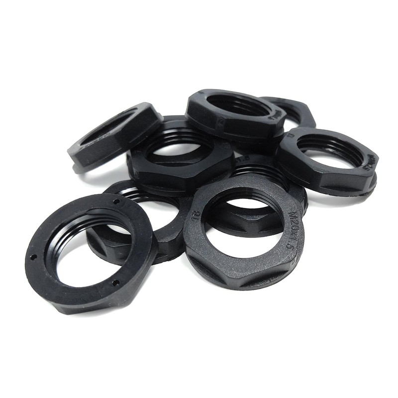 M20 20mm Nylon Locknut (Polyamide), Pack of 10 – Durable,