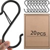 HIDOSNG 20Pcs S Hooks with Safety Buckle, 3.5 inch Heavy