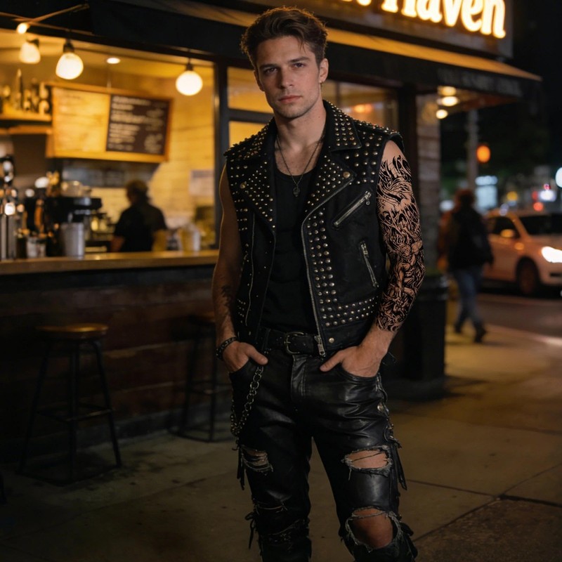 Aresvns 8 Sheets Realistic Black Temporary Tattoo Sleeves for Men