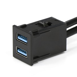 For Toyota Vehicles, For Toyota, USB3.0 Input Port, Audio Relay, Audio Parts, 2 x AUDIO Ports, USB3.0 Extension Panel, For Switch Holes, Dashboard Kit, Size 0.9 x 1.0 inches (23 x 26 mm) (Type D)