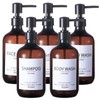 Mithrgrous Shampoo and Conditioner Bottles(5Pack),Shampoo Dispenser for Shower,Shampoo Bottles Refillable