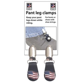 Boot Clip, Pant leg clamp, FLAG (sold as pair) MADE IN USA