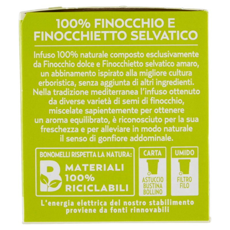 Bonomelli Infusi Erboristici Finocchio e Finocchietto Selvatico, Confezione da 16