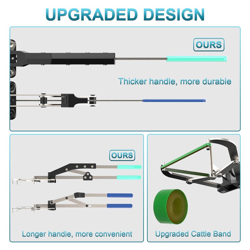 Stainless Steel Large Bander and 24pcs Bands, Cattle Banding Tools,