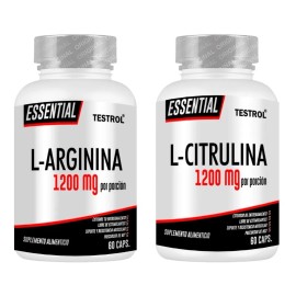 Combo Arginina Essential  Citrulina Essential  Testrol  60 Cpsulas cu                                                                                 
