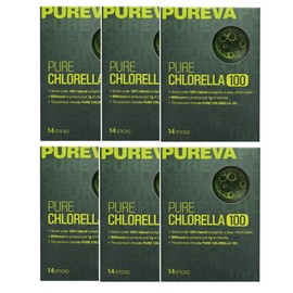 puree bar Pureva Pure Chlorella 100 1000mg 14 packs 6 boxes / 퓨레바 퓨어 클로렐라100 1000mg 14포 6박스