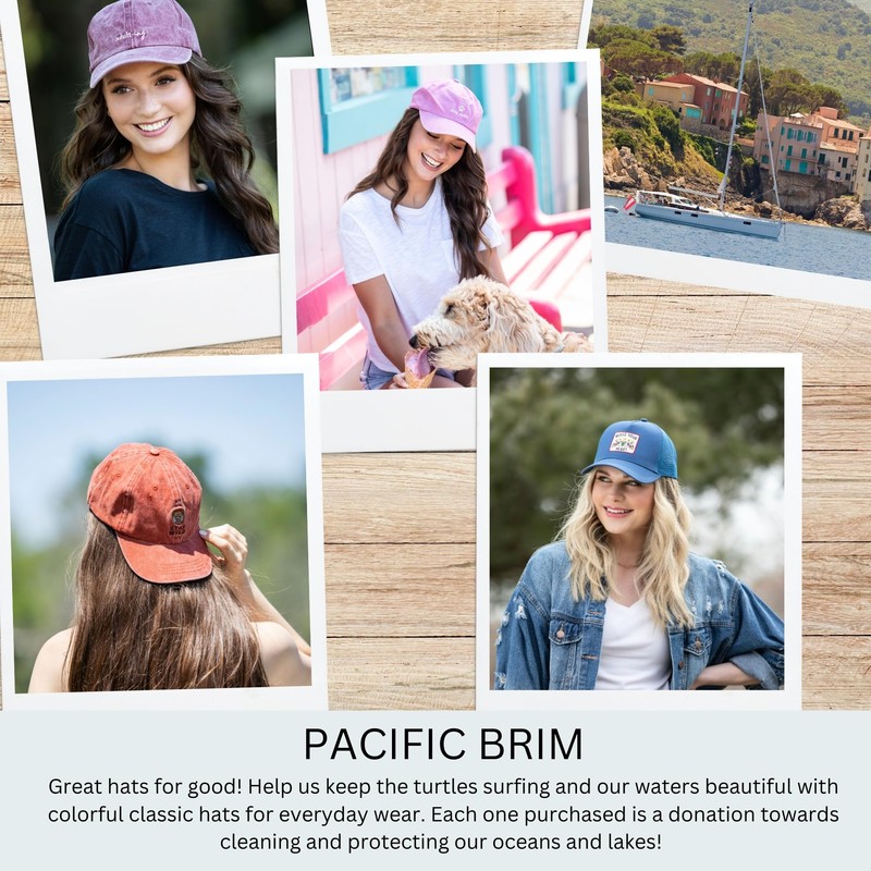 PACIFIC BRIM Women's Adjustable Cap Mesh Side Panels Trucker Hat