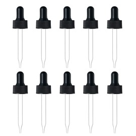 UUYYEO 12 Pcs Glass Eye Droppers for Essential Oil Bottles Essential Oils Pipette Dropper Tops Straight Tip Liquid Droppers Fit 30ml Bottles