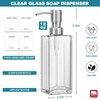 GMISUN Glass Soap Dispenser with Stainless Steel Pump, Clear Hand