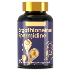 Ergothioneine Spermidine Supplement Supports Cellular Renewal, Autophagy, Skin Health & Healthy Aging Luminous Glow Formula for Women & Men Gluten-Free 60 Capsules