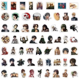 PVC Waterproof, Cute, Stylish, For Bocchi Zarokku Seal, Waterproof, Popular, Anime, Manga Sticker, Notebook, Sticker, DIY, Car, Motorcycle, Helmet, PC, Snowboard, Smartphone Sticker (Attack on Titan)