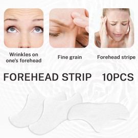 KUMSODE Pack of 10 anti-wrinkle patches, anti-wrinkle patches, anti-wrinkle forehead pad, collagen protein plasters for effective wrinkle reduction, moisturiser and anti-ageing