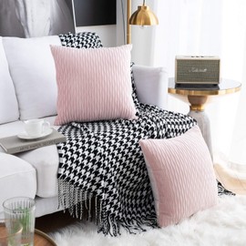 Cushion Covers Set of 2 Decorative Rectangular Square Pillow Case Velvet Modern Pillow Covers for Couch Bed Sofa Chair Bedroom Living Room