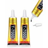 ALECPEA T-7000 15ml (2 PK) Rhinestone Black Glue Multi-purpose For