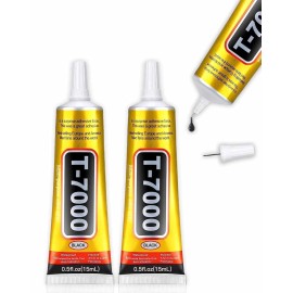 ALECPEA T-7000 15ml (2 PK) Rhinestone Black Glue Multi-purpose For Jewelry Glass Phone