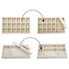 Elsjoy Set of 8 Velvet Jewelry Tray, Drawer Insert Divided