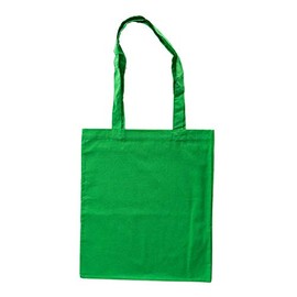 Cotton Fabric Bag with Long Handles Approx. 38 x 42 cm Light Green