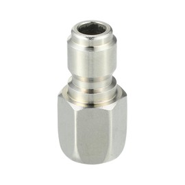 Hihaha Pressure Washer Coupler/Outer Washer Gun Adapter Universal for Car/Durable Stainless Steel 1/4" / 1 Pcs Silver Tone