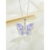 STARCHENIE Butterfly Pendant Necklace for Women 925 Sterling Silver Created