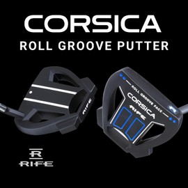 Rife Golf Corsica Putter Standard Length 35 inches Mallet Style Tall Ladies Men's Standard Golf Club with Roll Groove Technology Alignment ands RG 2.0 10 inch Ultra Soft Putter Grip