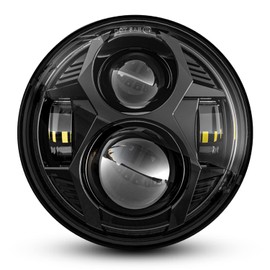 LX-LIGHT - Faros delanteros LED para motocicletas de 51 W, 5-3/4, 5.7 pulgadas, compatible con Iron 883 Dyna Street Bob Super Wide Glide Low Rider Night Rod Train Softail Deuce Custom Sportster, color