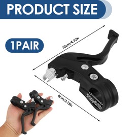 Vxiwscy Brake Levers for Children's Bikes, 1 Pair, Robust Bicycle Handlebar Brakes, Easy to Install Handles, Bicycle Spare Parts and Accessories, Suitable for 2-2.3 cm Handlebar Diameter (Black)