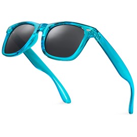 Retro Rewind Translucent Frame Colorful Neon 80s Sunglasses for Men Women - Reflective Mirrored Lens