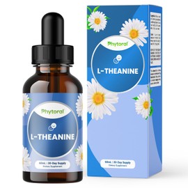 Phytoral Potent L-Theanine Liquid Drops - High Absorption L-Theanine for Kids & Adults Calm & Relaxation Support - Premium Quality Drops Ideal for Children and Adults Liquid 30 Servings