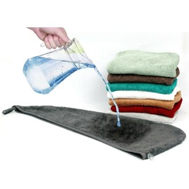 Adon 100% Cotton Turbie Hair Drying Towel Wrap for Women & Men Large Hair Towel for Curly Long Thick Hair, Water Absorbent Quick Dry Anti Frizz Hair Turban Towel (White)