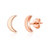 Philip Jones Rose Gold Plated Moon Stud Earrings