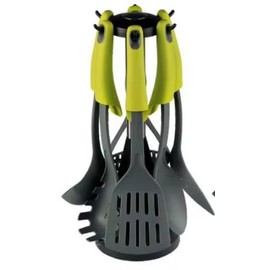 7 PCS Silicone Kitchenware Utensils Set, Elevate Carousel Nylon Kitchen Utensils Set with Rotating Storage Stand