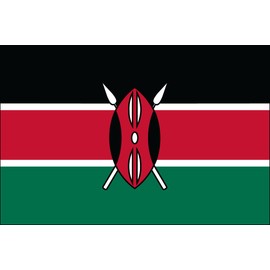 3x5 Kenya Polyester Indoor or Outdoor Flag, More Than 200+ 3x5 Foot (90x150 cm) International Flags Available