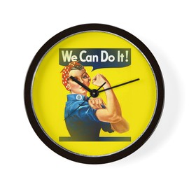 CafePress Rosie The Riveter 10" Wall Clock for Livingroom, Kitchen, or Office