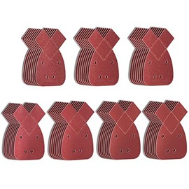 IROKCAKPT Sander Paper, 5.5 inches (140 mm), 4 Holes, Sanding Pats, Set of 70, Magic Type Sanding Discs (#60, #80, #120, #150, #180, #240, #400 x 10 each) Sandpaper for Electric Sanders