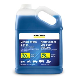 Kärcher Vehicle Wash and Wax, Pressure Washer Detergent, Cleans Cars, Bikes, Trucks, Boats and More, Highly Concentrated, Makes up to 20 gal of Cleaner