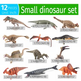ZOSIGN 12 Pieces Dinosaur Figures Toy, Dino Figures Set, Realistic Dinos Toy, Educational Toy for 3 Years Boys Girls, Children's Day Birthday Gifts