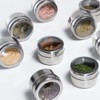 XZJMY Set of 4 Magnetic Spice Tins with Metal Wall-Plates,Stainless