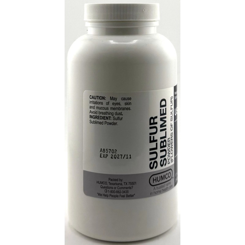 Humco Sulfur USP Sublimed Powder Compounding Agent Skin Disorder Relief