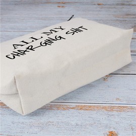 ZOCIGIFTS Travel Electronics Bag, Funny Charging Charger Zipper Pouch, Gift Ideas for Son Daughter Wife Husband, Traveling Organizer (Style C)