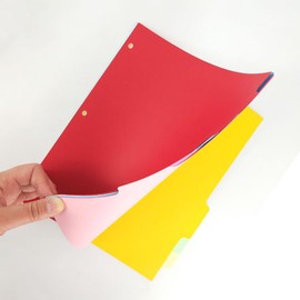 16 Pcs 3 Ring File Dividers Plastic Binder Dividers Big Tab Dividers Office Index Dividers Page Folder Dividers Cute Document Dividers Sheet Protectors for Student Teacher Multi