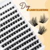 QUEWEL DIY Lash-Extensions Kit MIX10-18mm Lash-Clusters with Bond&Seal Super Hold,