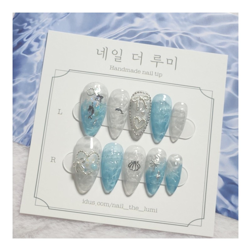Bada, Yunseul Handmade nail tip - long stiletto / 바다,