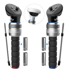 Adjustable Weight with Two Handles, Extension Handles for Oculus Quest 2, Multipurpose Handle with Aluminum Case and Handles for Playing Beat Saber Games (1 Pair)