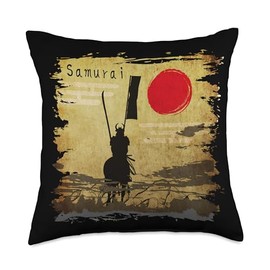 Samurai, Japanese sword, vintage,shogun, Japanese warrior, Throw Pillow