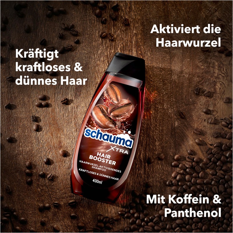Schauma Caffeine Shampoo Hair Booster (400 ml), Hair Shampoo Helps